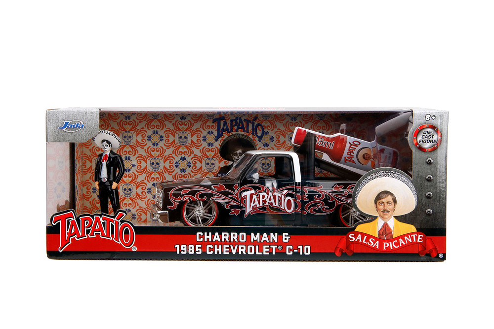 1985 Chevy C10 Pickup Truck w/Charro Man Figure - Tapatio Day of