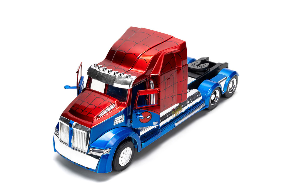 Western Star 57X Truck Tractor, Marvel Spider-Man - Jada Toys