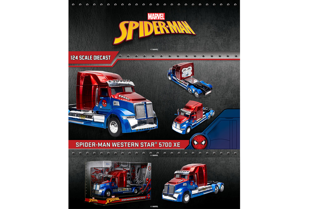 Western Star 57X Truck Tractor, Marvel Spider-Man - Jada Toys