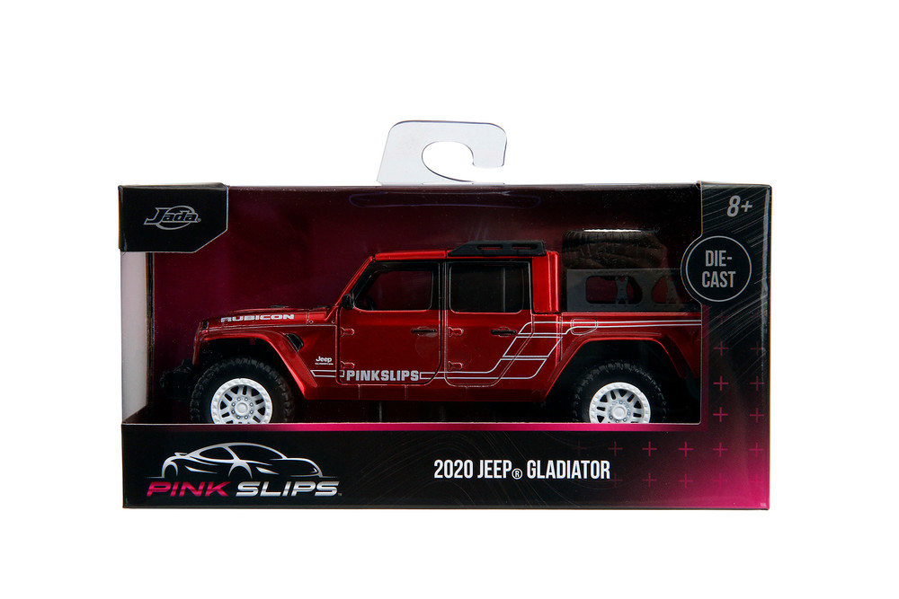 2020 Jeep Gladiator Pickup Truck, Candy Red - Jada Toys 35364 - 1/32 Scale Diecast Model Toy Car