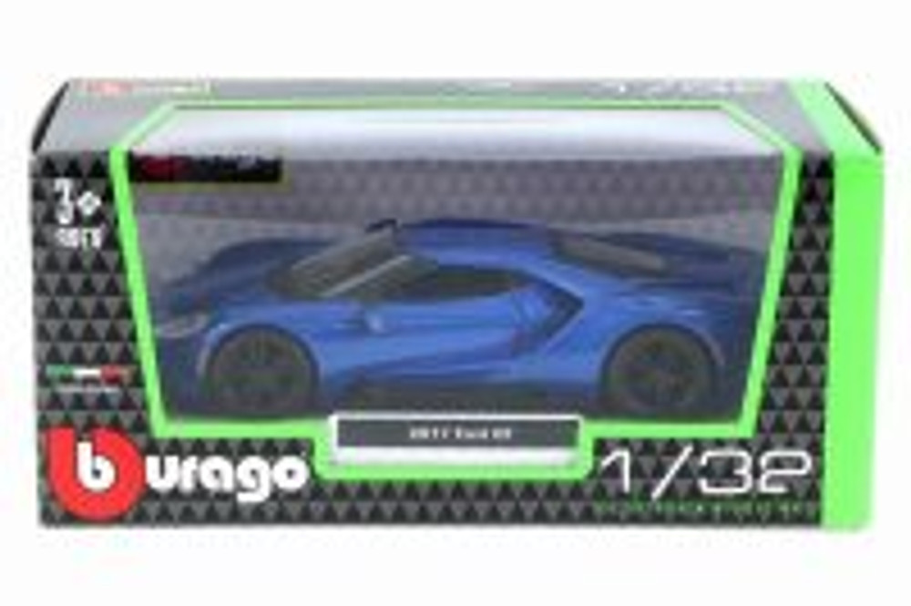 2017 Ford GT, Metallic Blue - Bburago 18-43043BL - 1/32 Scale Diecast Model Toy Car