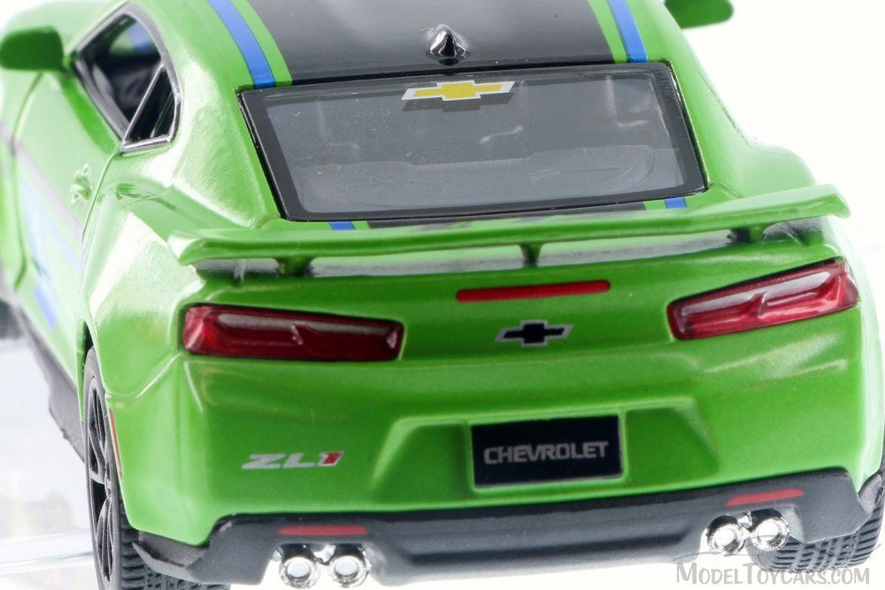 2017 Chevrolet Camaro ZL1 #1 with Decals, Green - Kinsmart 5399DF - 1/38 Scale Diecast Model Toy Car