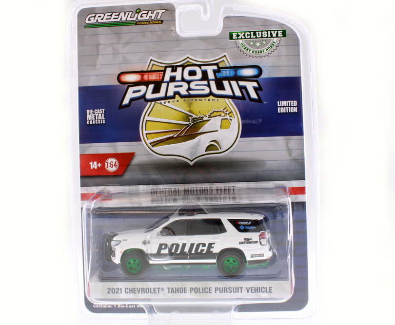 GREEN MACHINE 2021 Chevy Tahoe Police Pursuit Vehicle, White