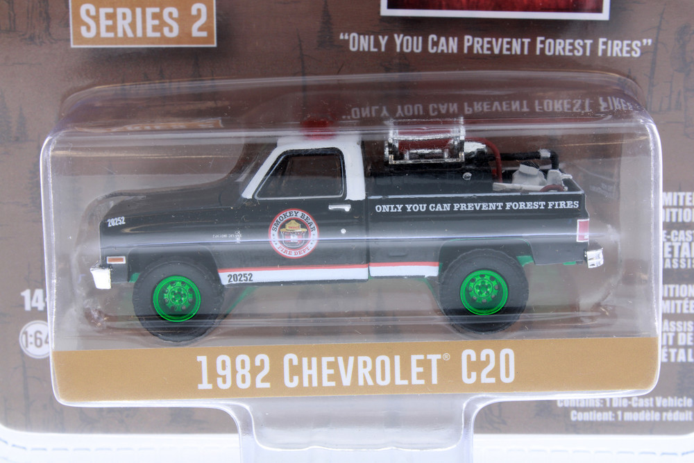 Camionnette CHEVROLET C20 Custom DeLuxe 1981 - Modèle Réduit Greenlight 1:64 - Bleu Métallisé