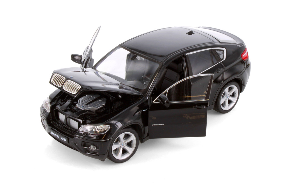 BMW X6, Black Mid-Sized Luxury Car - Welly 24004/4D - 1/24 Scale