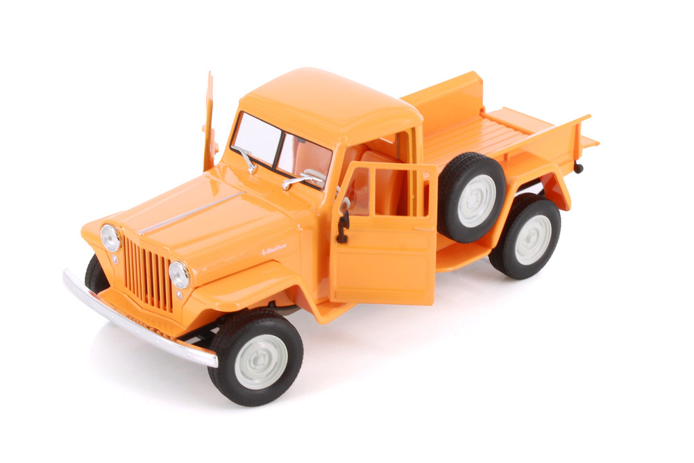 1947 Jeep Willys Pickup Truck, Yellow - Welly 24116/4D - 1/24