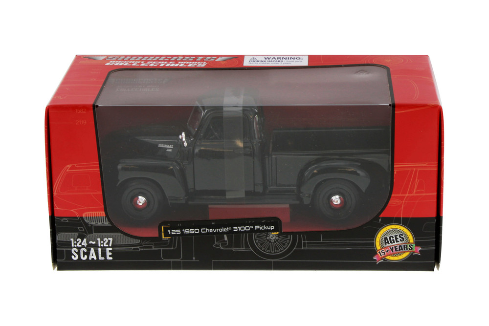 1950 Chevy 3100 Pickup Truck, Black - Showcasts 38952BK - 1/25 Scale Diecast Model Toy Car