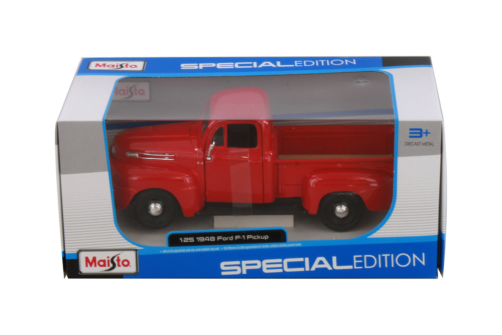 1948 Ford F-1 Pickup Truck, Red - Maisto 31935R - 1/25 Scale Diecast Model Toy Car