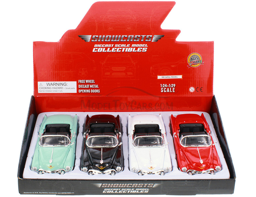 Box of 4 1953 Cadillac Eldorado Convertible, ASSTD - Showcasts