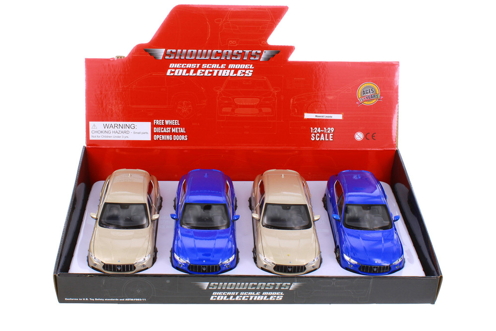 Box of 4 Maserati Levante, Luxury Car Assortment - Showcasts 24078