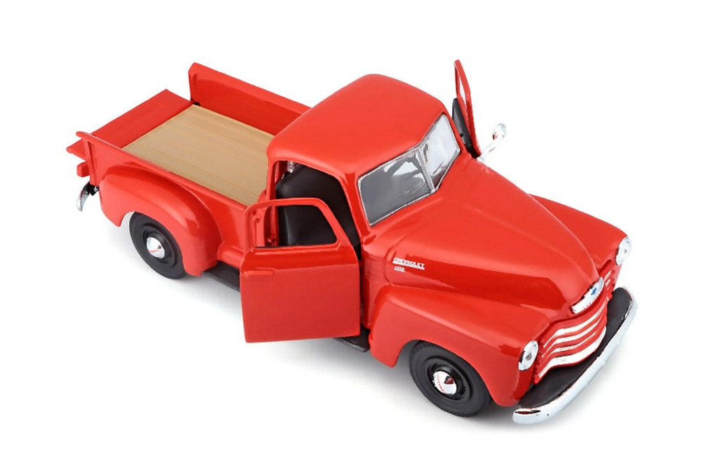 1950 Chevy 3100 Pickup Truck, Orange - Maisto 31952OR - 1/24 Scale Diecast Model Toy Car
