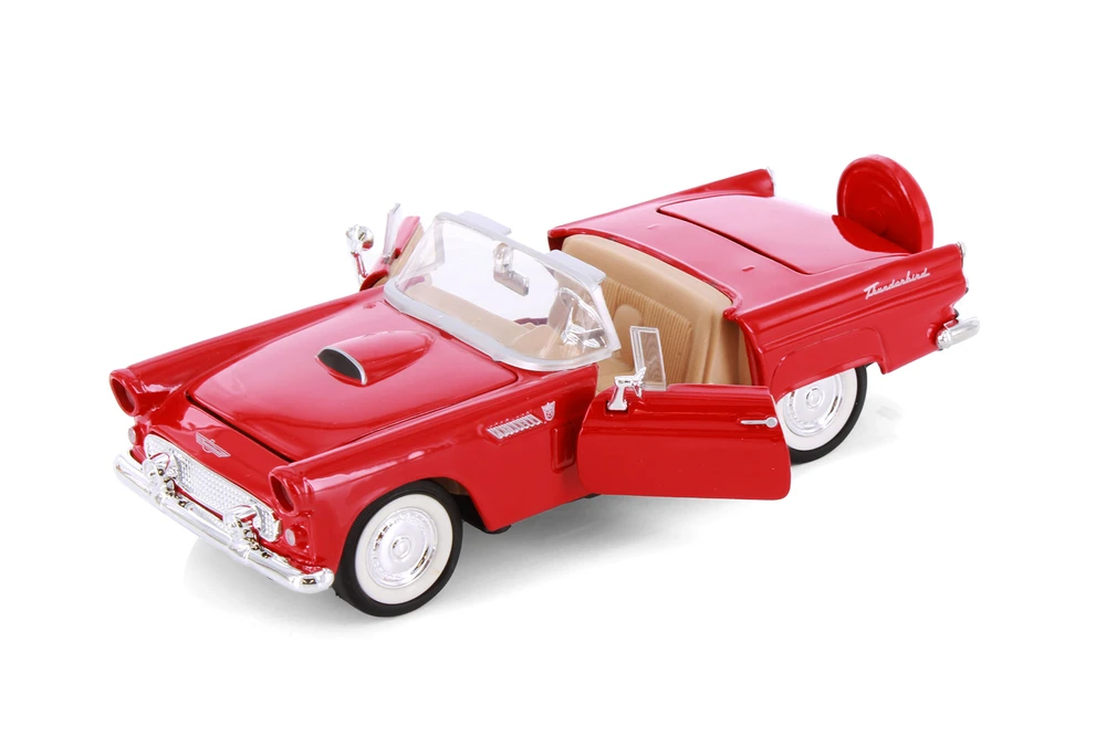 1956 Ford Thunderbird Convertible, Red - Showcasts 71215D - 1/24 Scale Diecast Model Toy Car