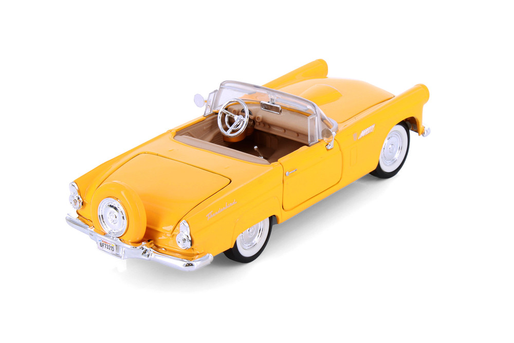 1956 Ford Thunderbird Convertible, Yellow - Showcasts 71215D - 1/24 Scale Diecast Model Toy Car