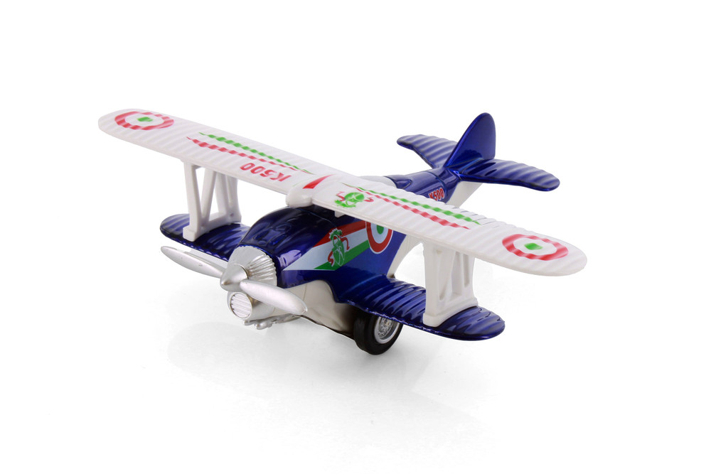 Show Flight Biplanes, Blue - Showcasts 500D - 5.25" Scale Diecast Model Toy Plane