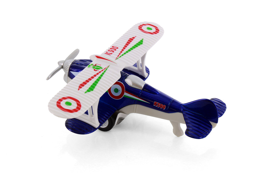 Show Flight Biplanes, Blue - Showcasts 500D - 5.25" Scale Diecast Model Toy Plane