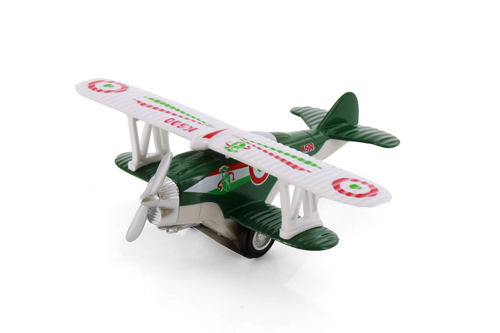 Show Flight Biplanes, Green - Showcasts 500D - 5.25" Scale Diecast Model Toy Plane