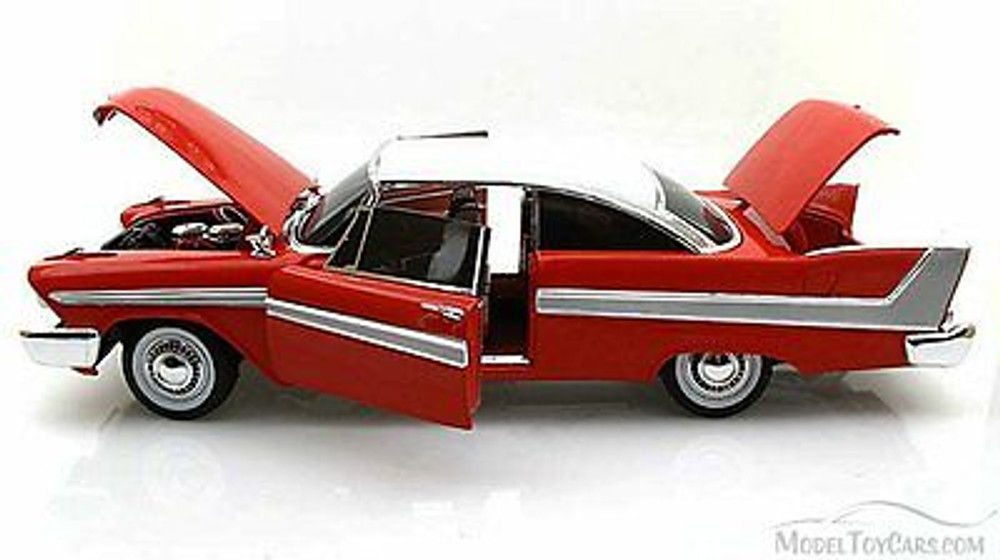 1958 Plymouth Fury, Red - Auto World Silver Screen Machines Christine AWSS102 - 1/18 scale diecast model car