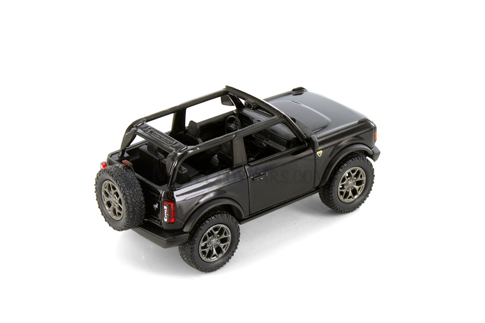 2022 Ford Bronco Open Top, Black - Kinsmart 5438DA - 1/34 Scale Diecast Model Toy Car