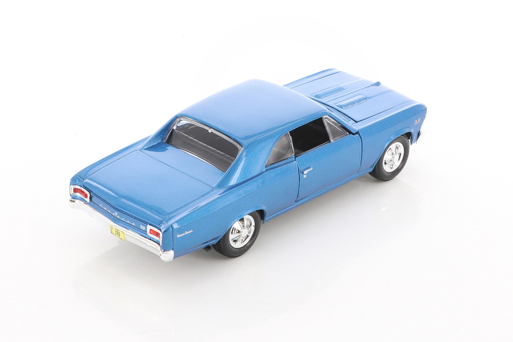 1966 Chevy Chevelle SS 396 Hardtop, Blue - Showcasts 37960 - 1/24 Scale Diecast Model Toy Car