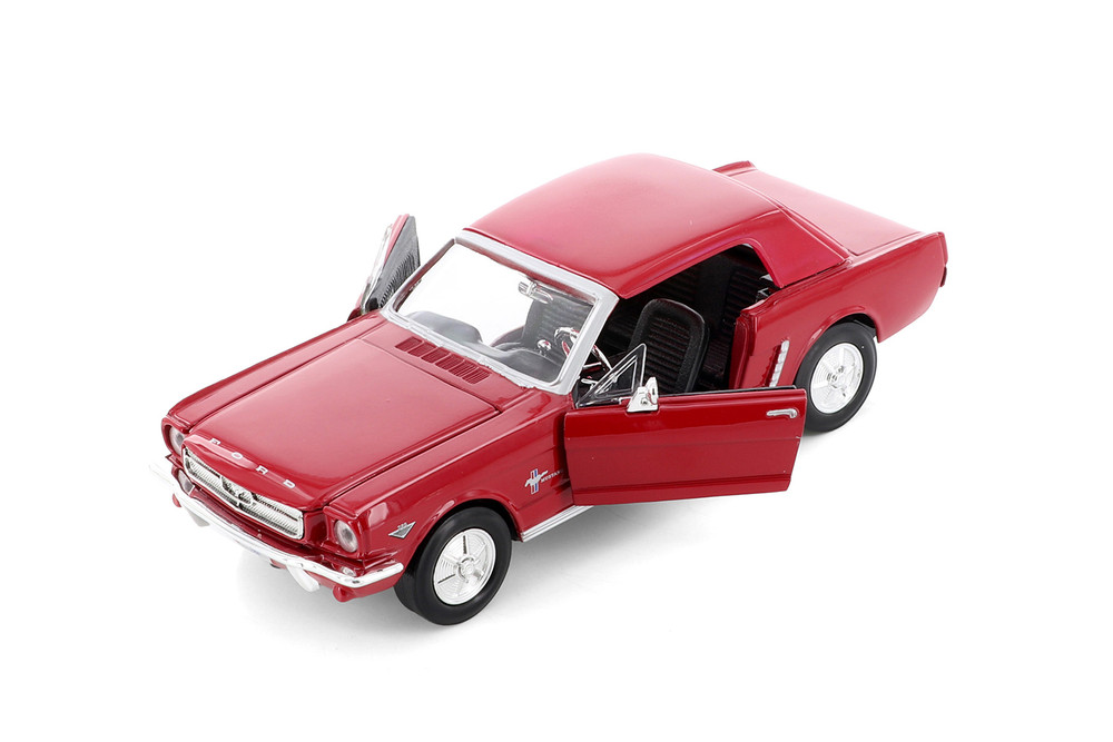 1964 1/2 Ford Mustang Hardtop, Red - Showcasts 77273RD - 1/24 Scale Diecast Model Toy Car