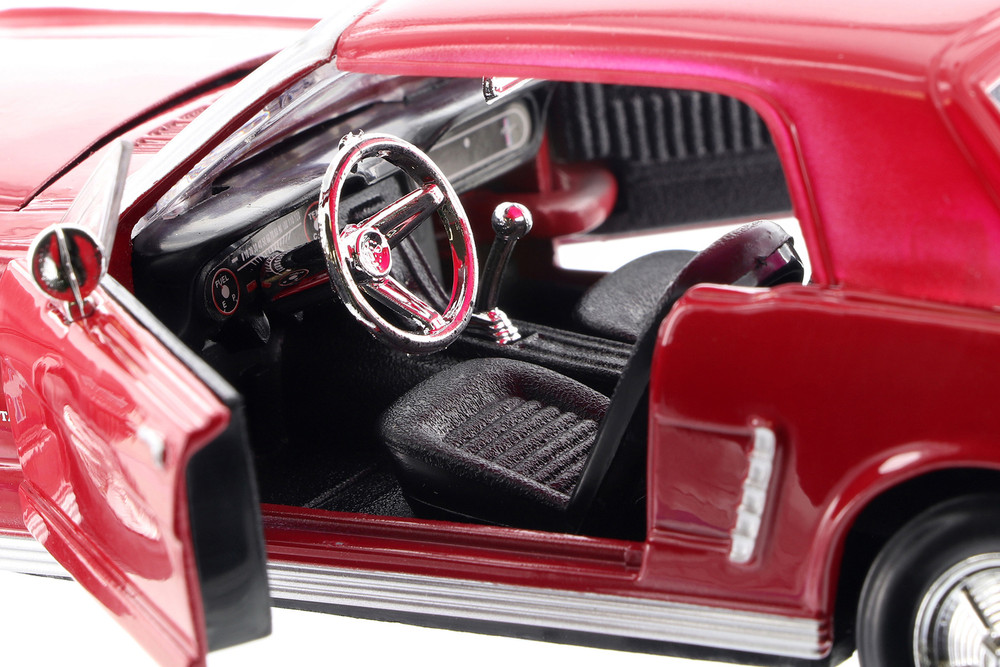 1964 1/2 Ford Mustang Hardtop, Red - Showcasts 77273RD - 1/24 Scale Diecast Model Toy Car