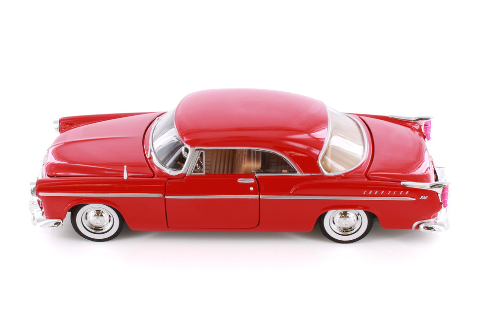 1955 Chrysler C300 Hardtop, Red - Showcasts 77302RD - 1/24 Scale Diecast Model Toy Car