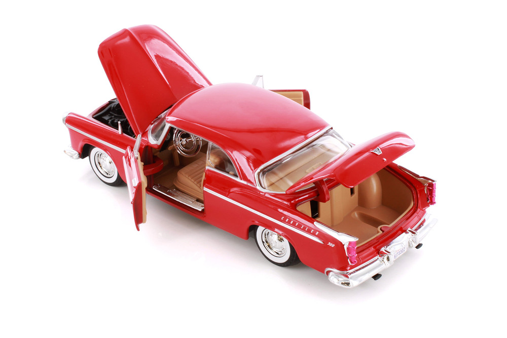 1955 Chrysler C300 Hardtop, Red - Showcasts 77302RD - 1/24 Scale Diecast Model Toy Car