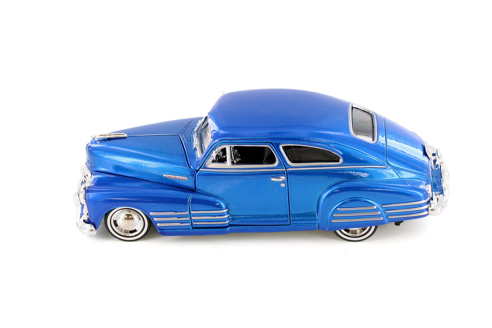 1948 Chevy Aerosedan Fleetline Hard Top, Blue - Showcasts 77266D - 1/24 Scale Diecast Model Toy Car