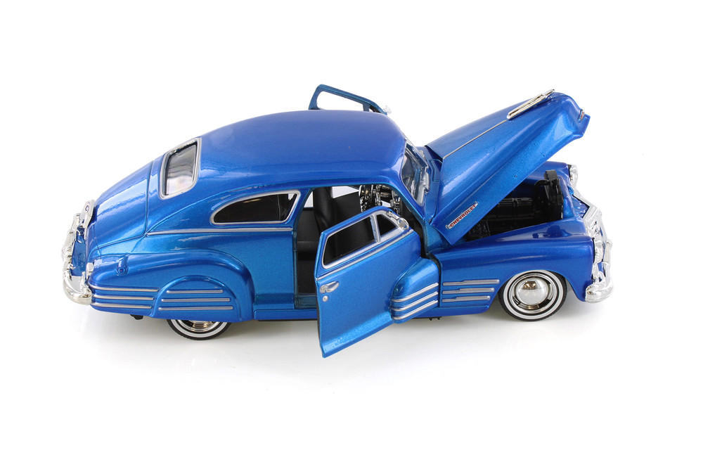1948 Chevy Aerosedan Fleetline Hard Top, Blue - Showcasts 77266D - 1/24 Scale Diecast Model Toy Car