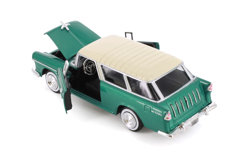 1955 Chevy Bel Air Nomad Hardtop, Green - Showcasts 77248D - 1/24 Scale Diecast Model Toy Car