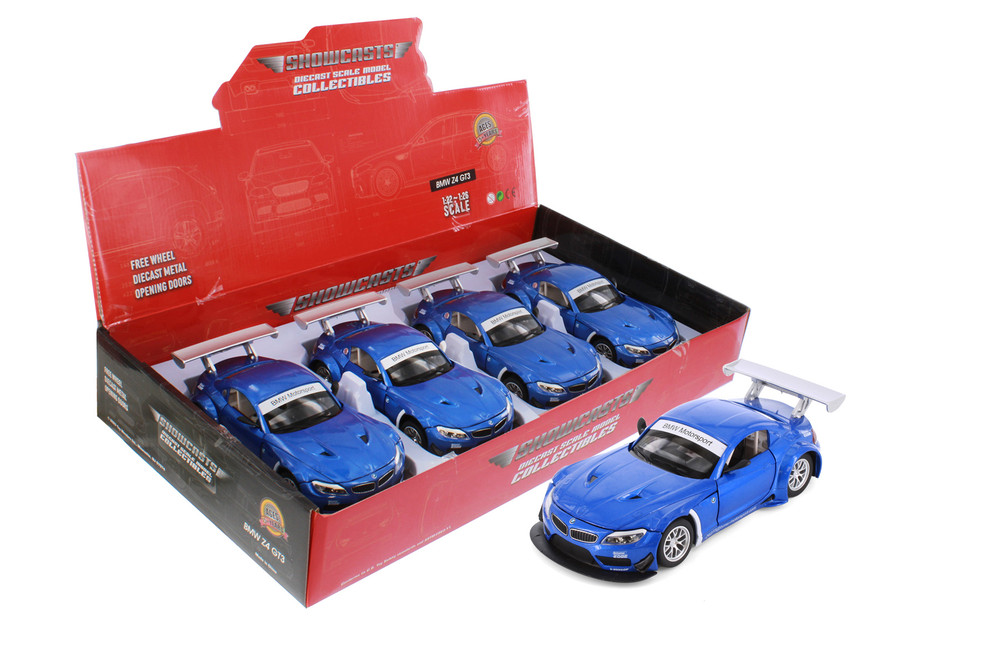 BMW Z4 GT3 Sports Car, Blue - Showcasts 68251/60D - 1/24 Scale Diecast Model Toy Car