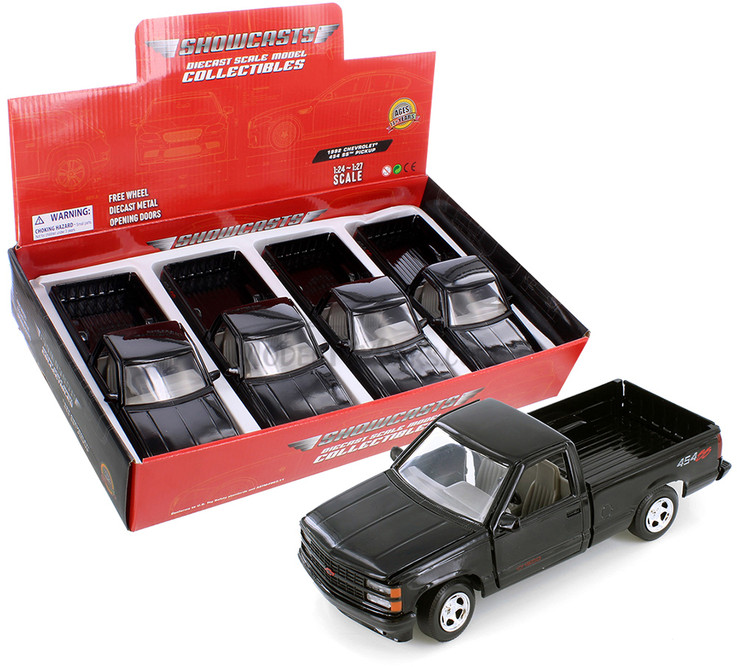 1992 Chevy® 454 SS™ Pickup Truck, Black - Showcasts® 77203BKD - 1/24 Scale Diecast Model Toy Car