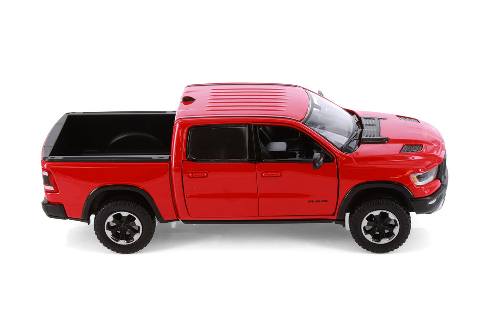 2019 Dodge Ram 1500 Crew Cab Rebel Pickup Truck, Red - Showcasts 71358D - 1/24 Scale Diecast Model Toy Car