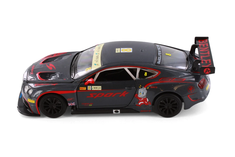 Bentley Continental GT3 SJM Holdings Edition, Gray - Showcasts 68266/67D - 1/24 Scale Diecast Model Toy Car