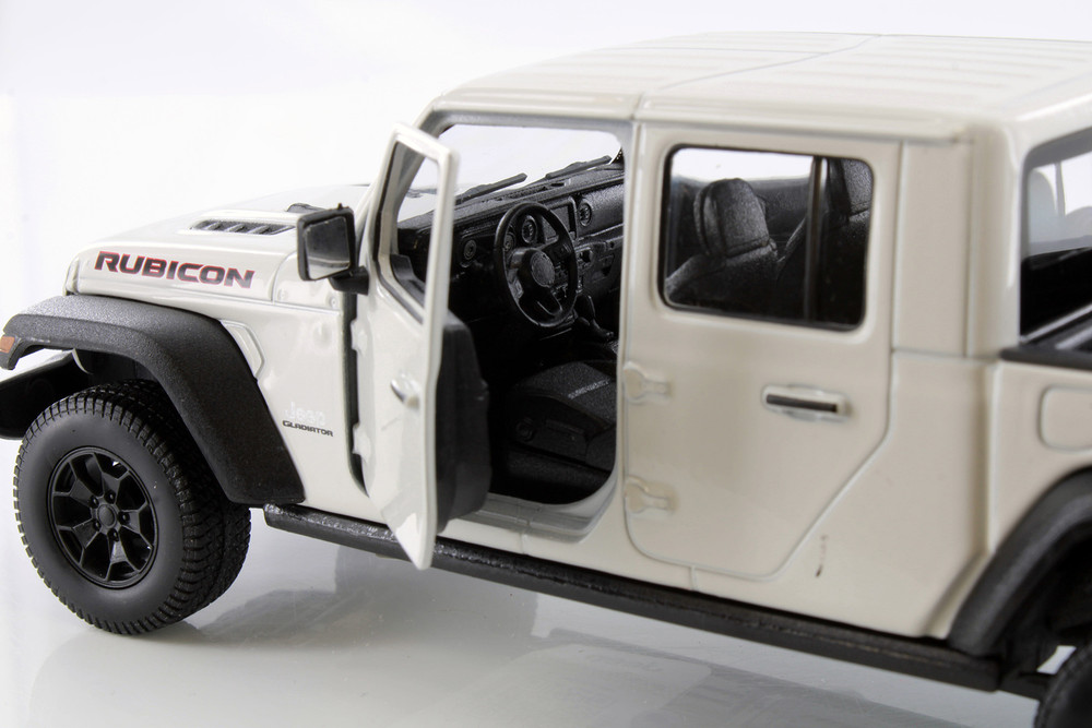 2020 Jeep Gladiator Pickup Truck, Cream - Welly 24103 - 1/27 Scale Diecast Model Toy Car