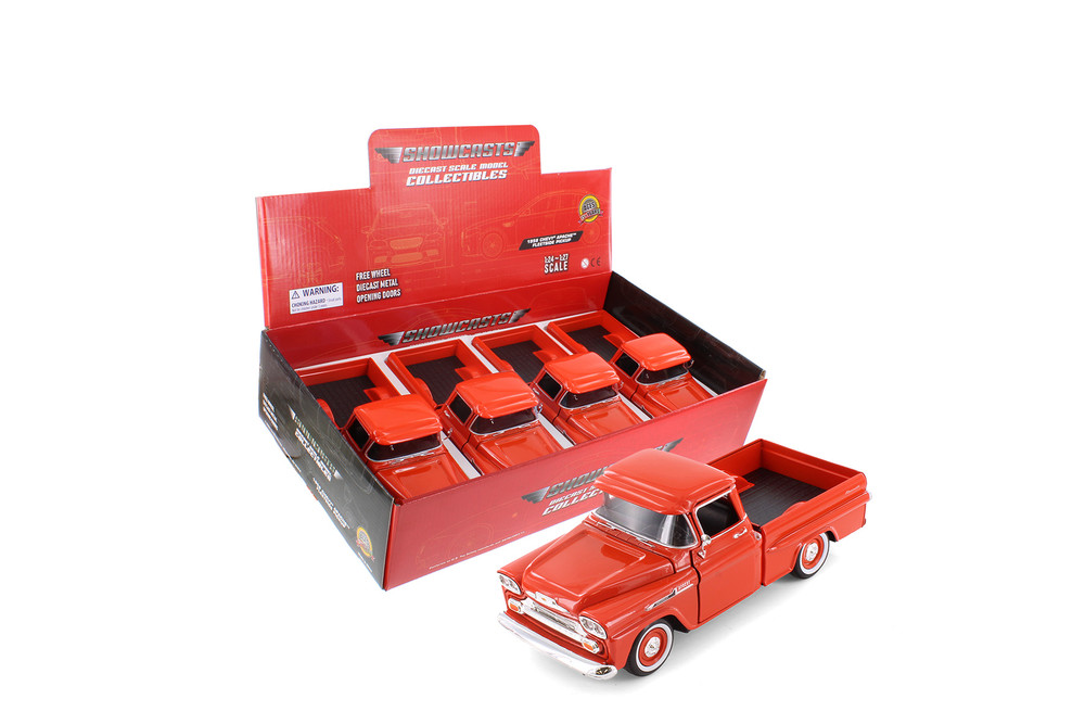 1958 Chevy Apache Fleetside Pickup Truck, Orange - Showcasts