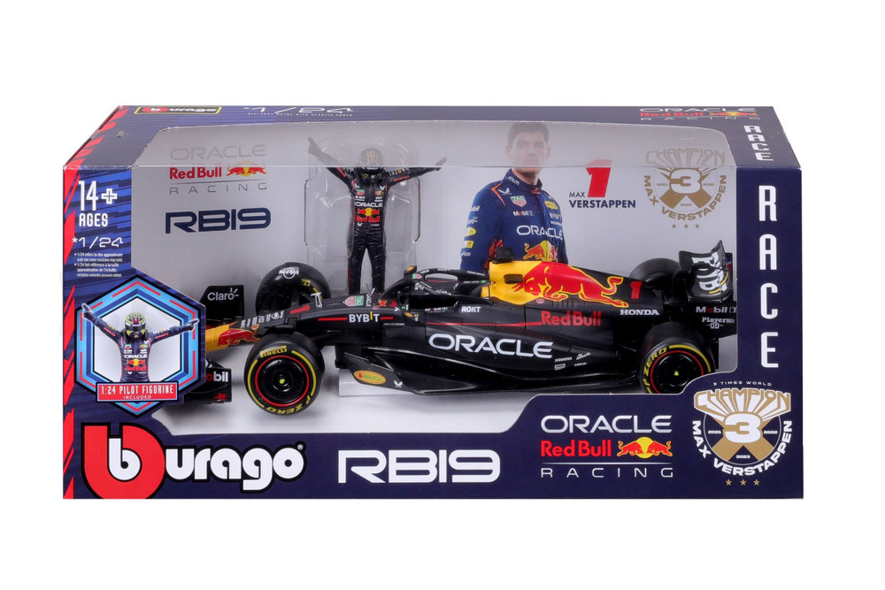 2023 Oracle Red Bull Racing RB19, #1 Max Verstappen - Bburago 18