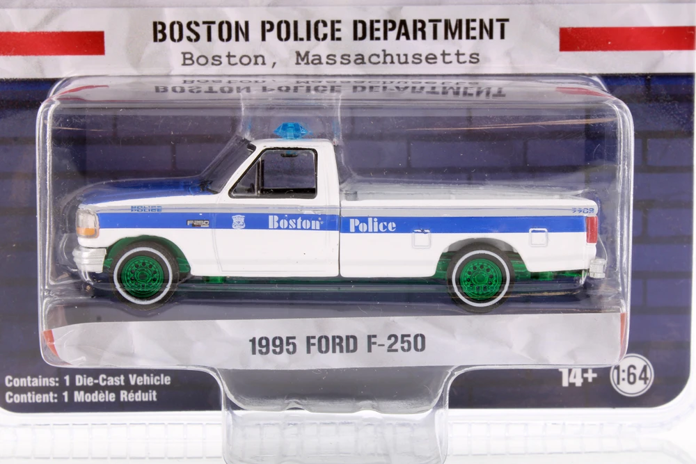 GREEN MACHINE Boston Police Department 1995 Ford F-250and-  42980C/48 - 1/64 scale Diecast Model Toy Car