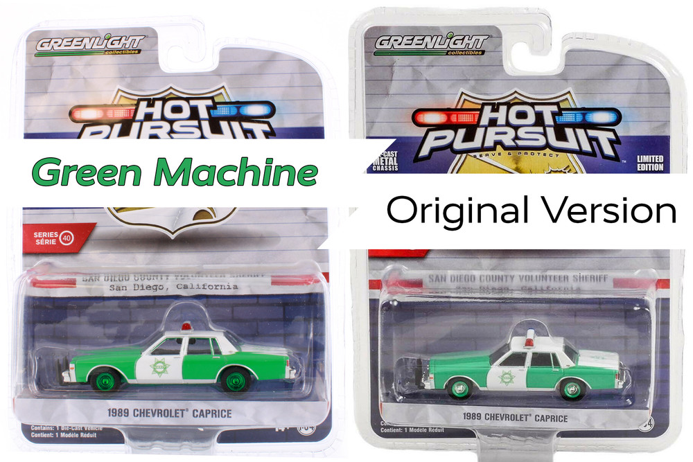 GREEN MACHINE San Diego County Volunteer Sheriff 1989 Chevy Caprice, 42980B/48 1/64 scale Diecast Model Toy Car