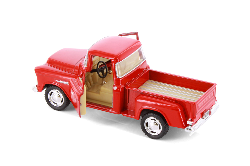 1955 Chevy Stepside Pickup Truck, Box of 12 Assortment - Kinsmart 5330D - 1/32 Scale Diecast Model Toy Cars