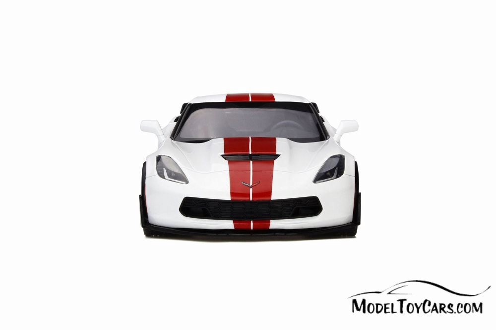 GT SPIRIT 1/18 シボレーコルベット C7 Z06 ホワイト/レッド 2016 Chevy Corvette C7 Z06 Hard Top, Artic White - GT Spirit GT214