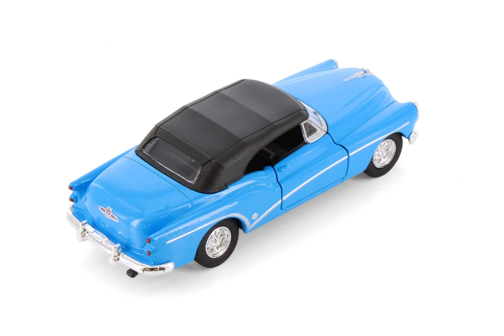 1953 Buick Skylark Convertible Soft Top, Blue - Welly 43664H/D - 1/34 Scale Diecast Model Toy Car