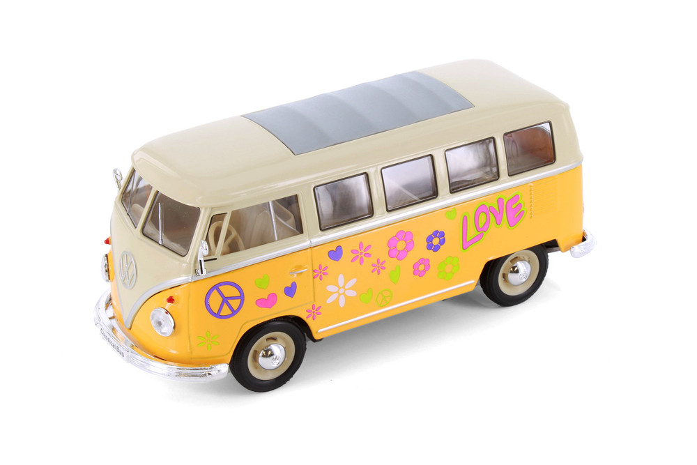 1963 Volkswagen Classical T1 Bus w/Love/Peace Decals, Yellow