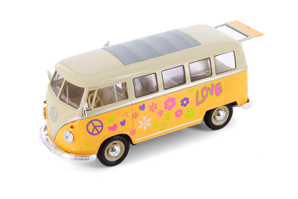 1963 Volkswagen Classical T1 Bus w/Love/Peace Decals, Yellow