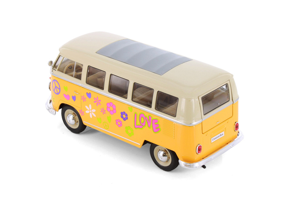 1963 Volkswagen Classical T1 Bus w/Love/Peace Decals, Yellow