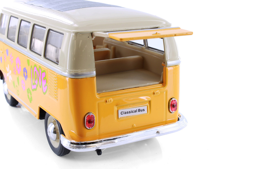 1963 Volkswagen Classical T1 Bus w/Love/Peace Decals, Yellow