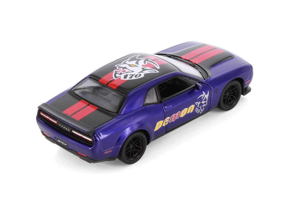 2023 Dodge Challenger SRT Demon 170 Livery Edition, Purple - Kinsmart 5461DF - 1/40 Scale Diecast Model Toy Car
