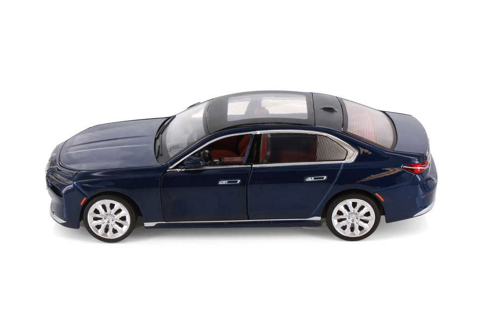 BMW i7 (G70) Limousine, Blue - Showcasts 68288D - 1/24 Scale Diecast Model Toy Car
