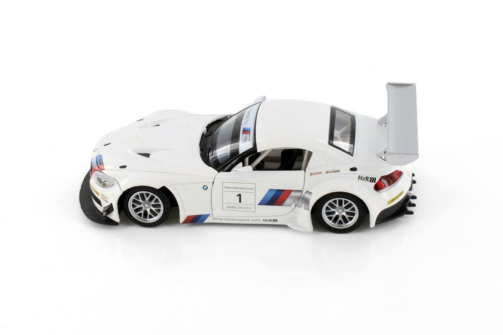 BMW Z4 GT3, White Sports Car - Showcasts 68260D - 1/24 Scale