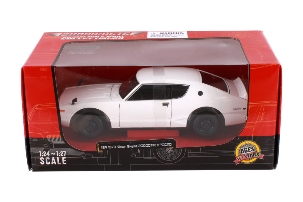 1973 Nissan Skyline 2000 GT-R KPGC110 Hardtop, White - Showcasts 38528WT - 1/24 Scale Diecast Model Toy Car